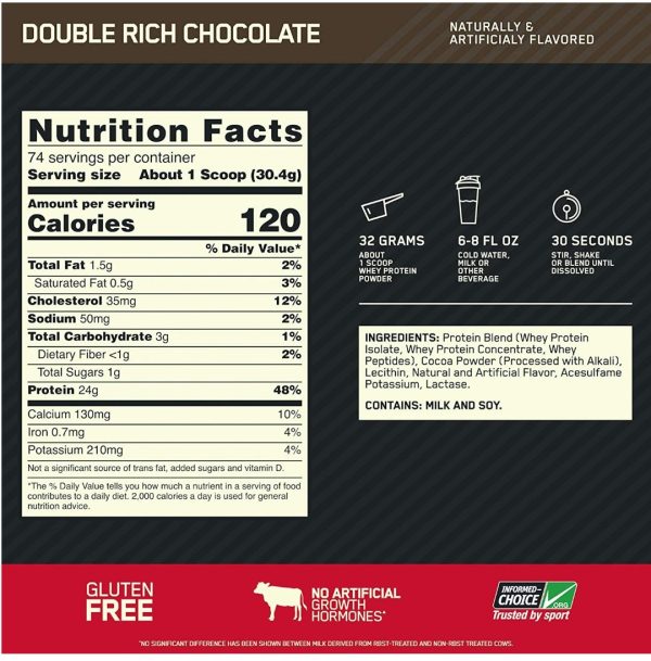Gold Standard 100% whey 5lbs By Optimum Nutrition - Image 2
